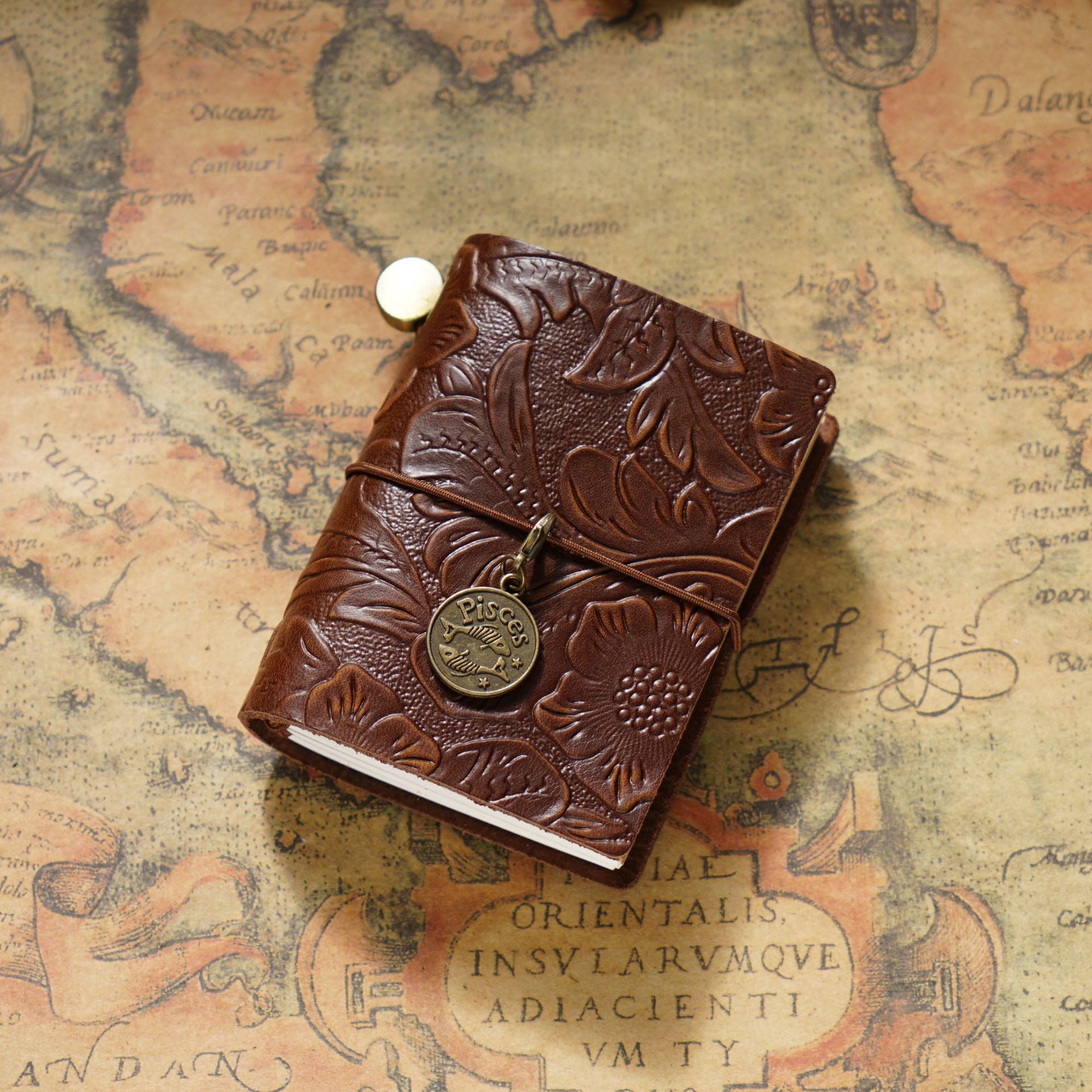 Wholesale Traveler MINI Loose leaf Notebook with Head Layer Real  Leather Pocket Notebook